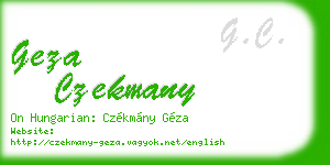geza czekmany business card